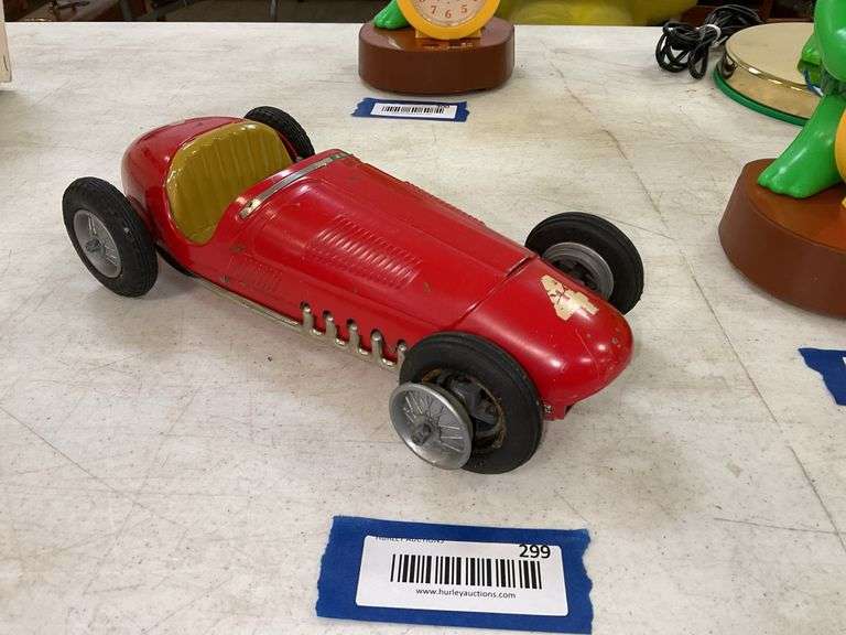 INGAP Padova tin wind-up toy race car, Made in Italy