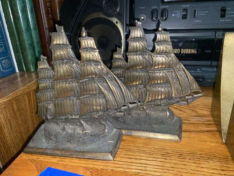 Cast Iron ship bookends