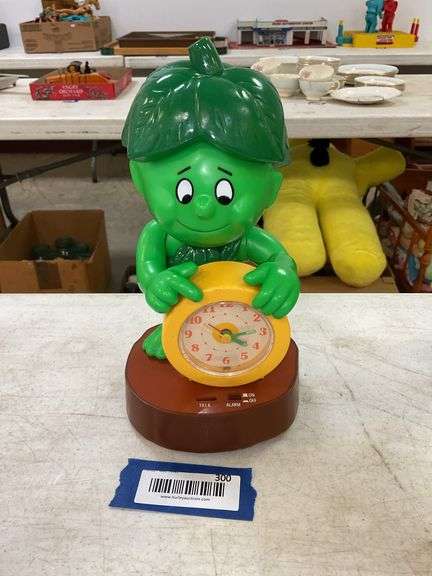 Vintage Little Sprout Jolly Green Giant talking alarm clock