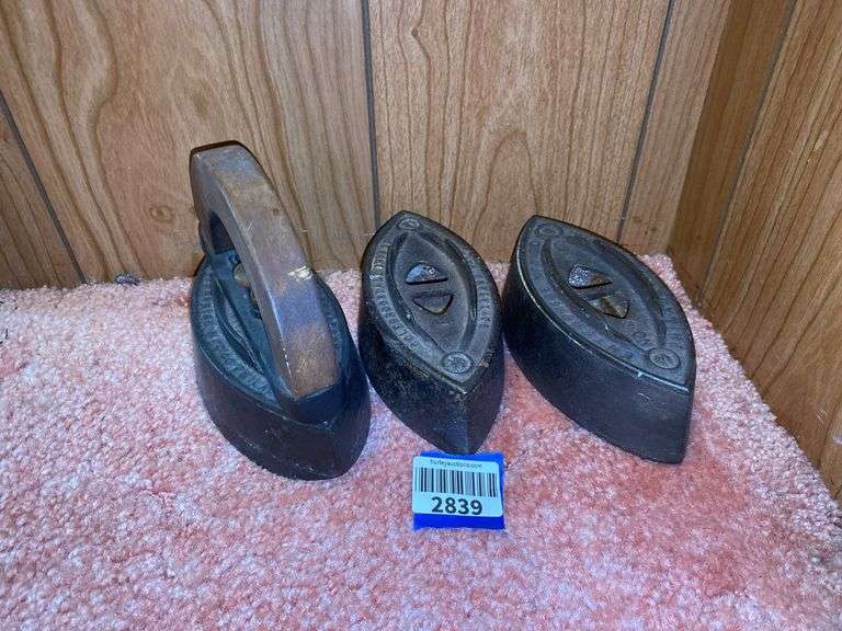 Three sad irons