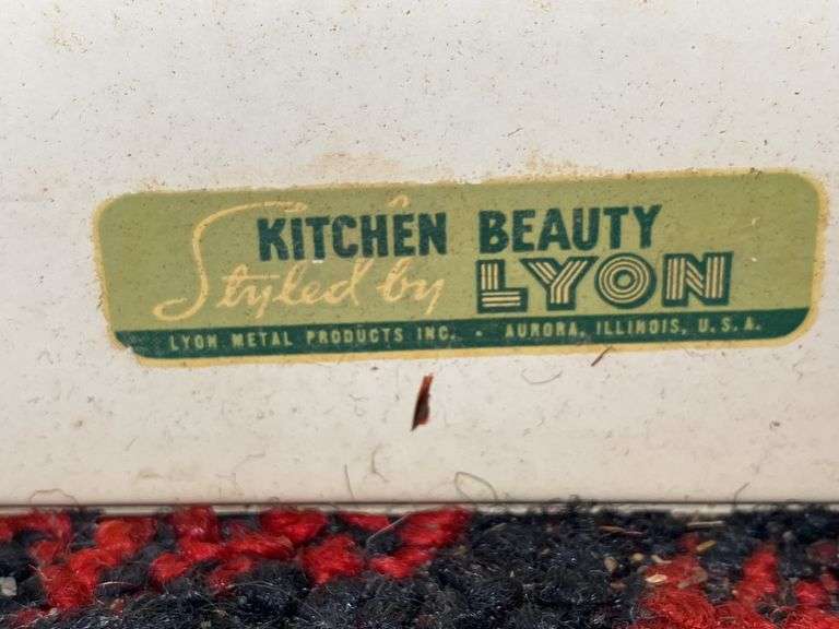 Two Art Deco metal kitchen w/ curved side shelving, Kitchen