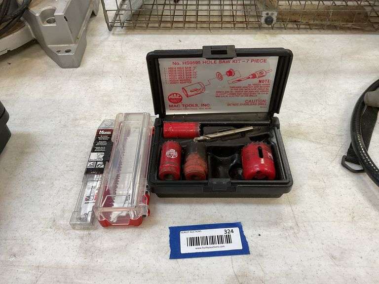 Mac Tools hole saw kit and reciprocating saw blades