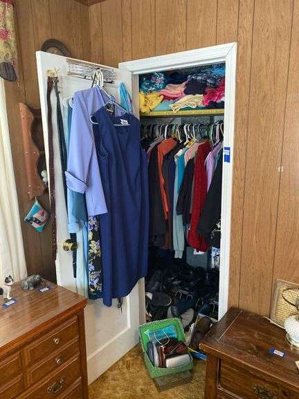 Contents of closet - ladies clothing size Lge 16W, shoes size 8