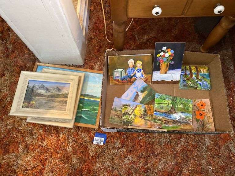 Mixed group of paintings