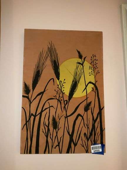 Wheat and sun wall art 12 x 18