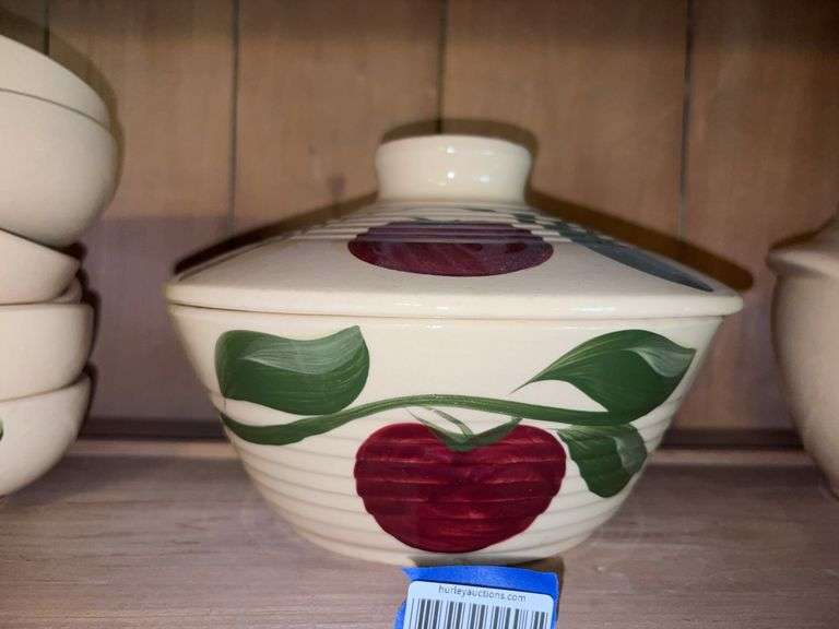 WATT ware pottery apple pattern covered dish