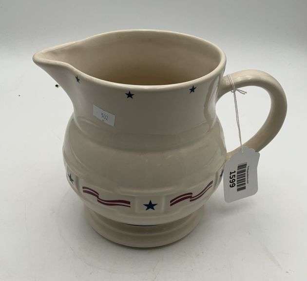 Longaberger pottery all American pitcher