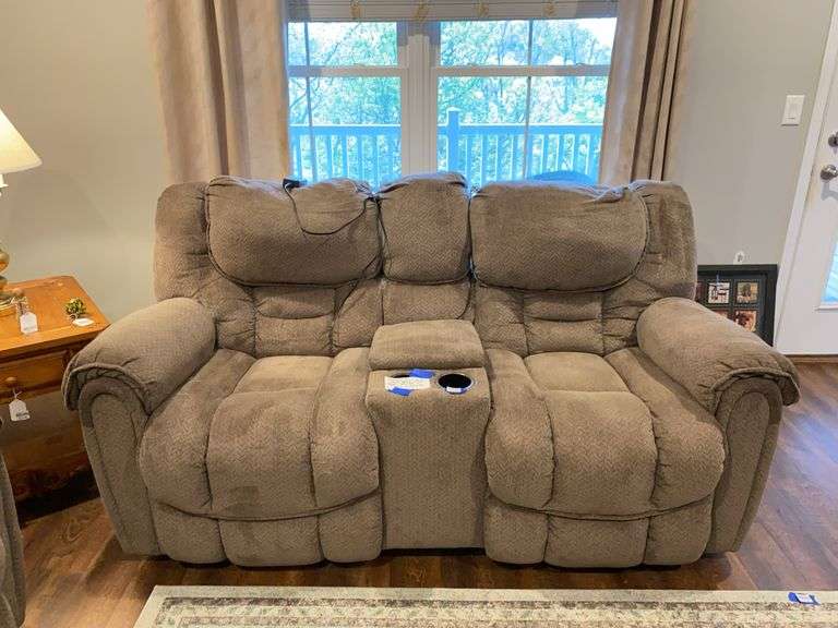Recliner loveseat - shows soiling will need to be cleaned 78x34x38