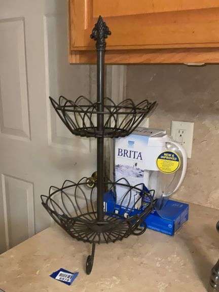 2-tier wire fruit stand