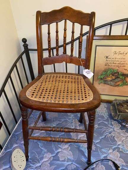 Cane seat side chair