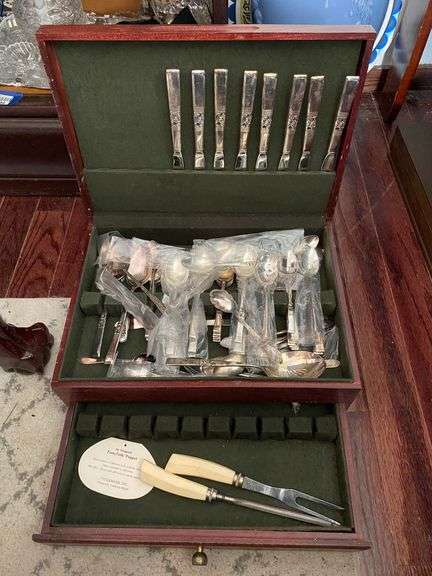Community Plate flatware set and assorted flatware, in case