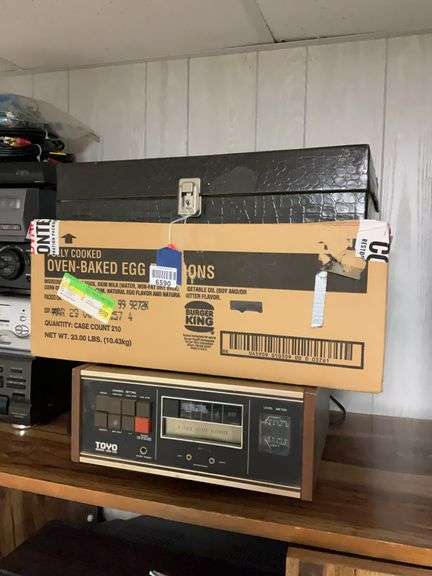 Toyo 8-track player, case and box of 8-track tapes - Hurley Real Estate ...