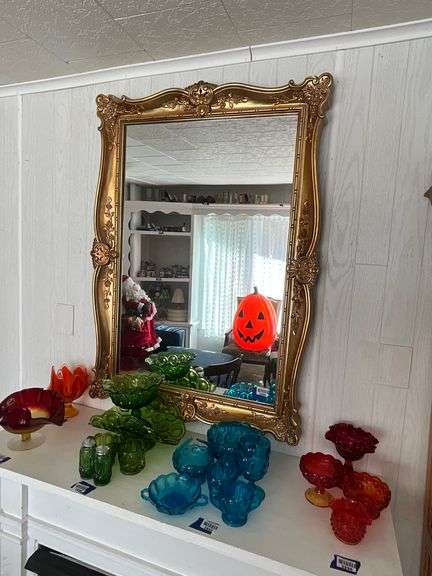 Gilt framed mirror 30x42