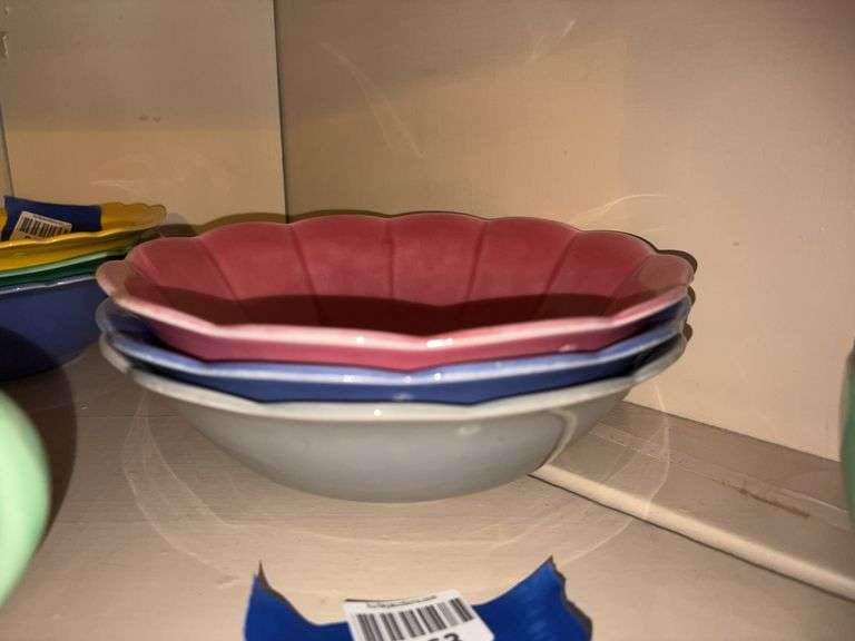 Three PETALWARE pottery bowls