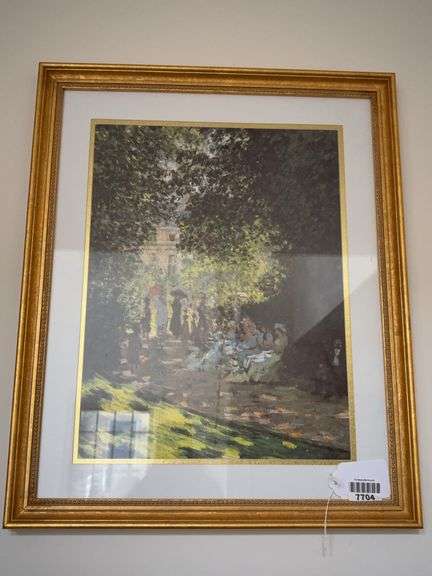 Monet print, The Parc Monceau, framed 18x22