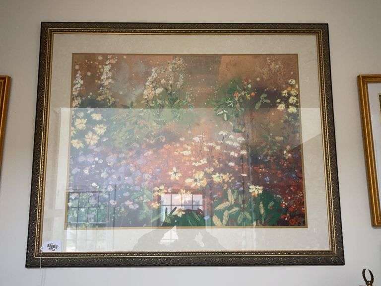 Aleah Koury print, Meadow Garden V, framed 35.5x44