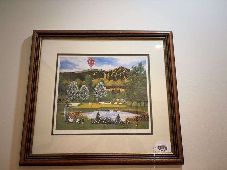 Wooster Scott limited edition print: First Birdie of Spring, 244/500, framed 21.5x24