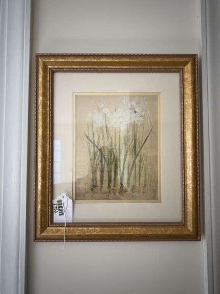 Cheri Blum botanical print, framed 15x17