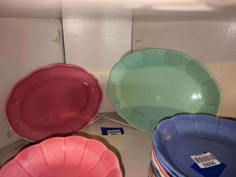 Two oval PETALWARE platters