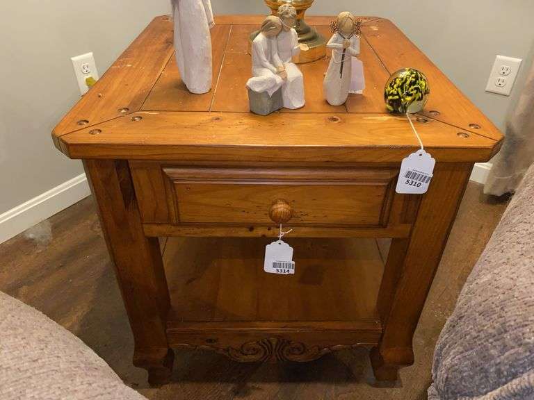 Pair of French Provincial 2-tier end tables w/ drawers - by the pc take two 24x28x24