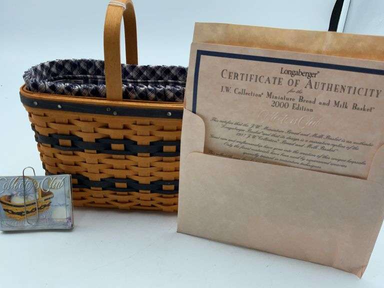 2000 j w miniature bread and milk basket liner and protector