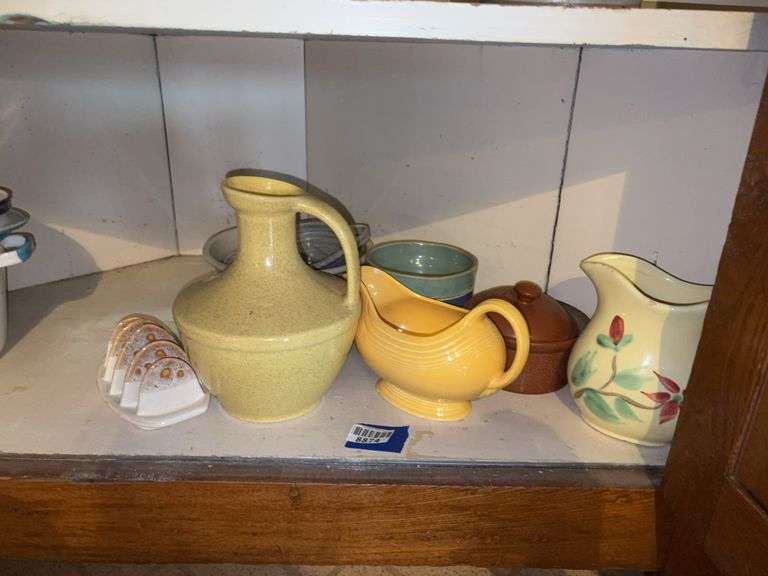 Studio stoneware, vintage pottery, Fiesta gravy boat