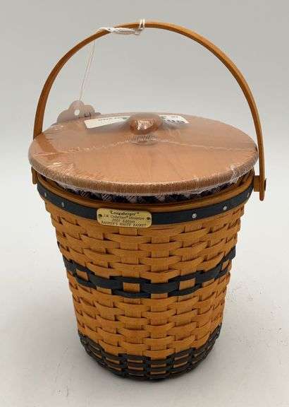 2001 j w miniature bankers waste basket liner, protector, lid with box