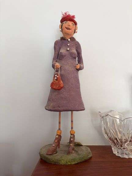 Your Hearts Content Red Hat Lady sculpture