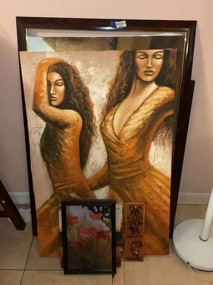 Wall art lot and plaque