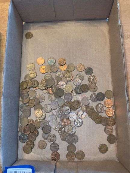 US Lincoln cents, including Wheat pennies