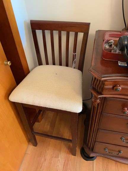 High top stool w/ padded seat, seat height 30