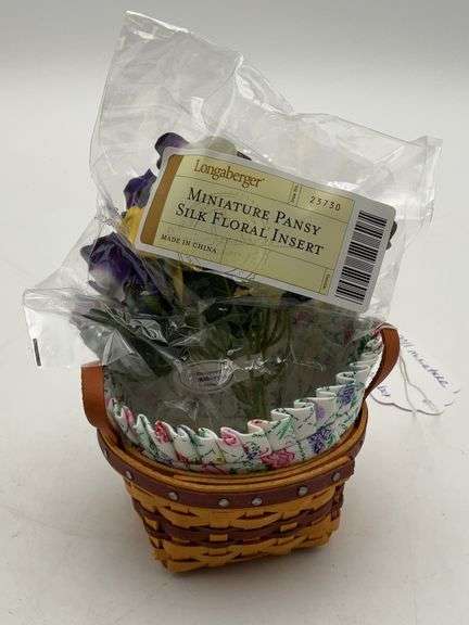 2011 miniature pansy liner, protector, tie on and box