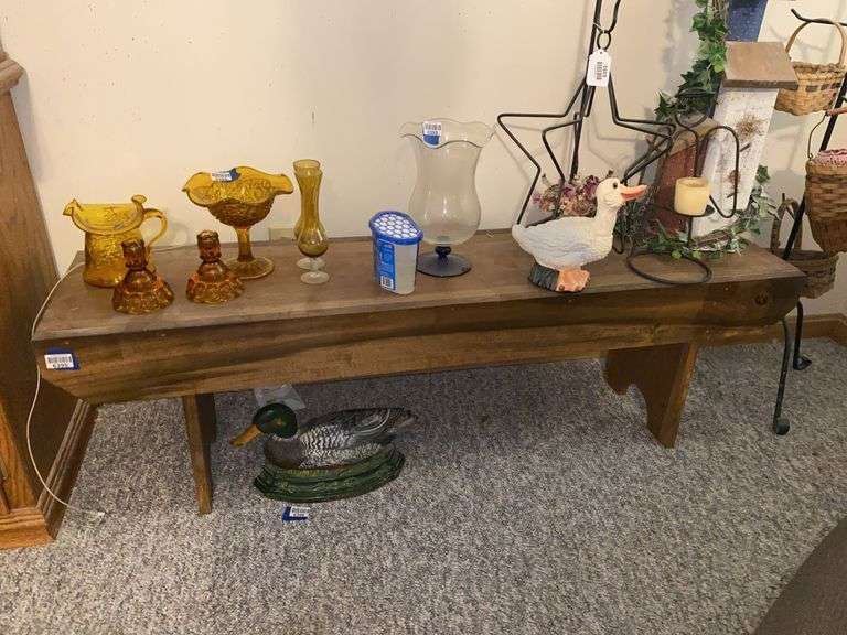 Country wooden bench - no contents 54x14x18