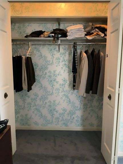 Contents of closet: men's clothing, sizes 4-6