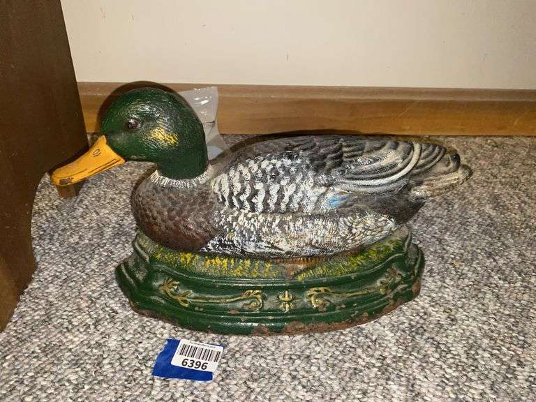 Cast iron duck doorstop