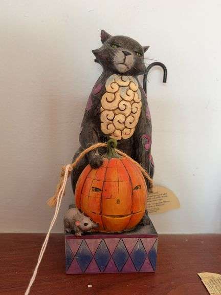Jim Shore Halloween Cat figure: Scaredy Cat