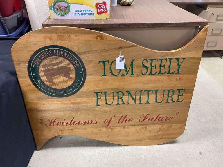 Advertising sign: Tom Seely Furniture