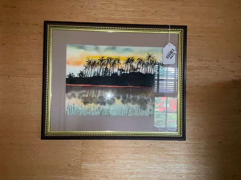 B.A. Johnston watercolor, Java 1992, framed 15 x 18 - Hurley Real ...