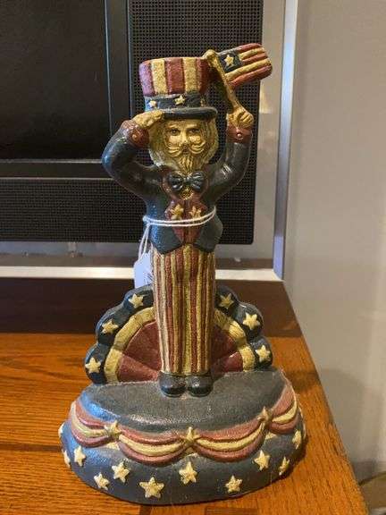 Uncle Sam cast iron doorstop