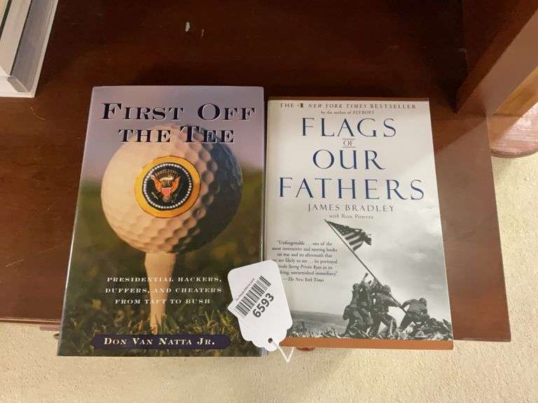 Two books: First Off the Tee, Flags of Our Fathers