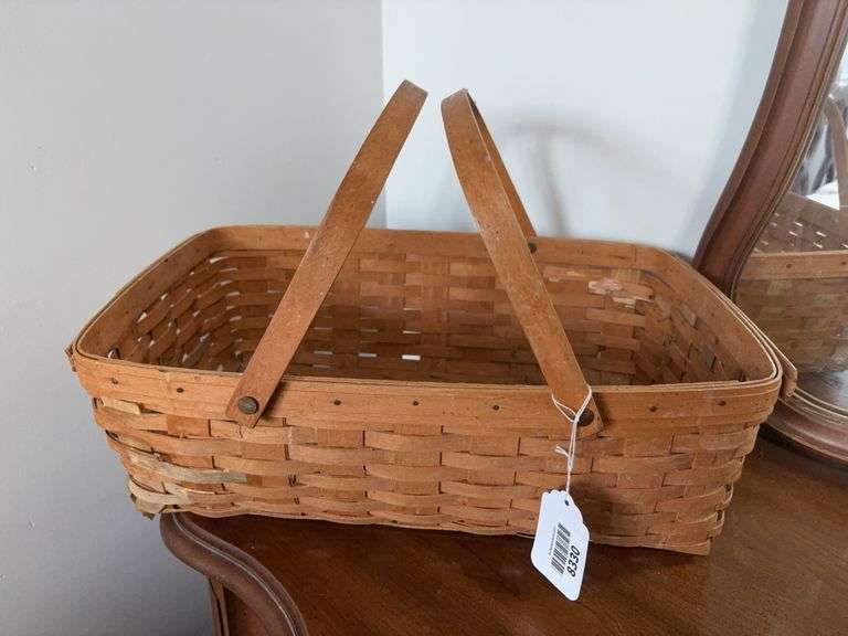 Longaberger basket w/ double handles