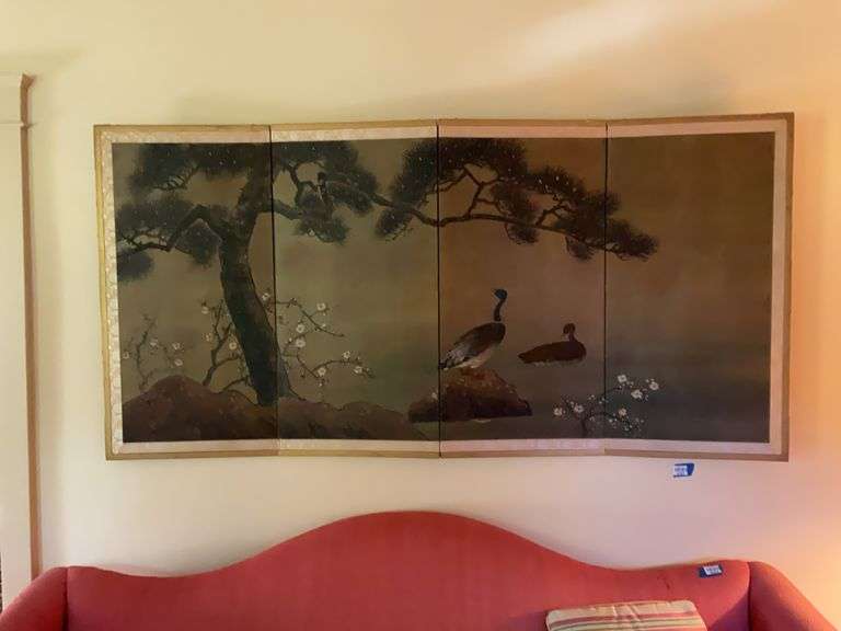 Asia 4-panel folding screen 36x70