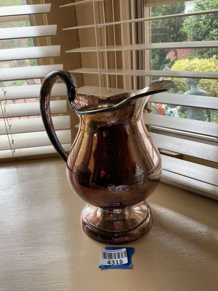 Silverplated pitcher, electroplate on copper