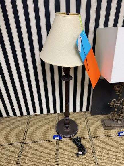 Table lamp w/ conical shade 38”