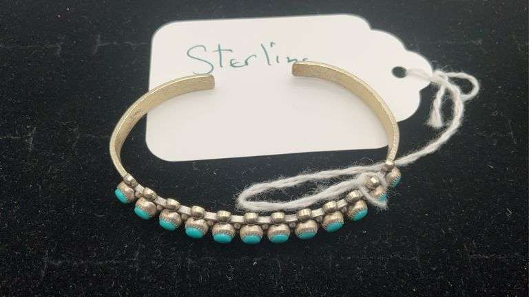 Sterling bracelet w/ turquoise