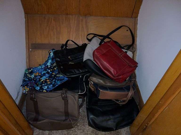 Contents of closet: purses lot