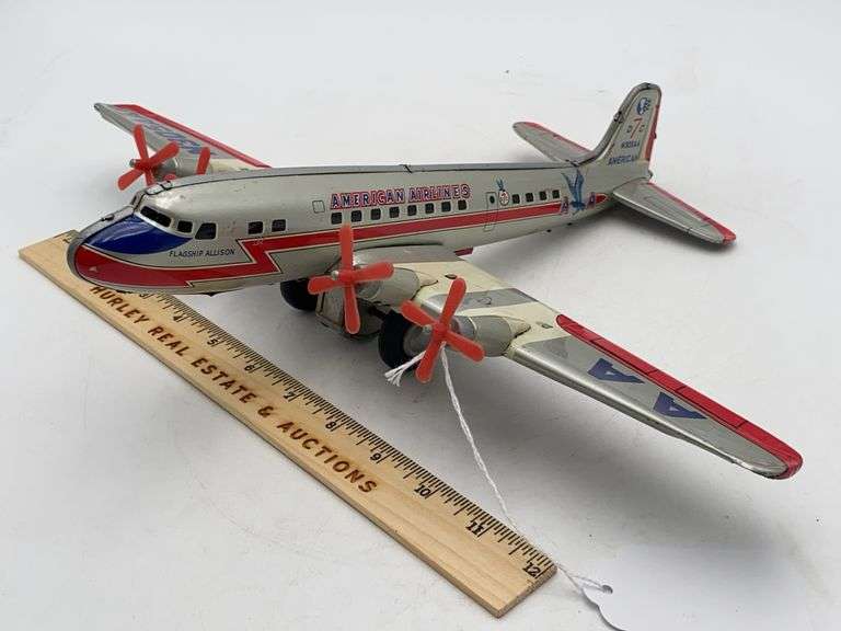 AMERICAN AIRLINES Flagship Allison litho tin toy airplane