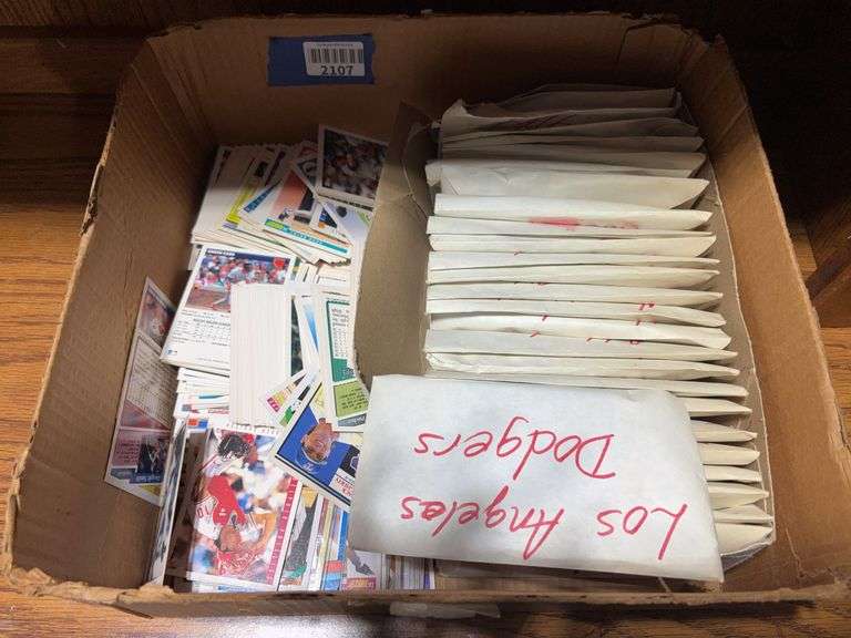 Box of baseball cards