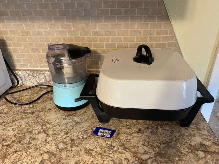 Rival electric skillet, KitchenAid food processor