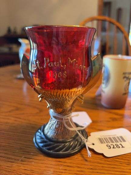 1908 St. Paul Shriner convention souvenir goblet